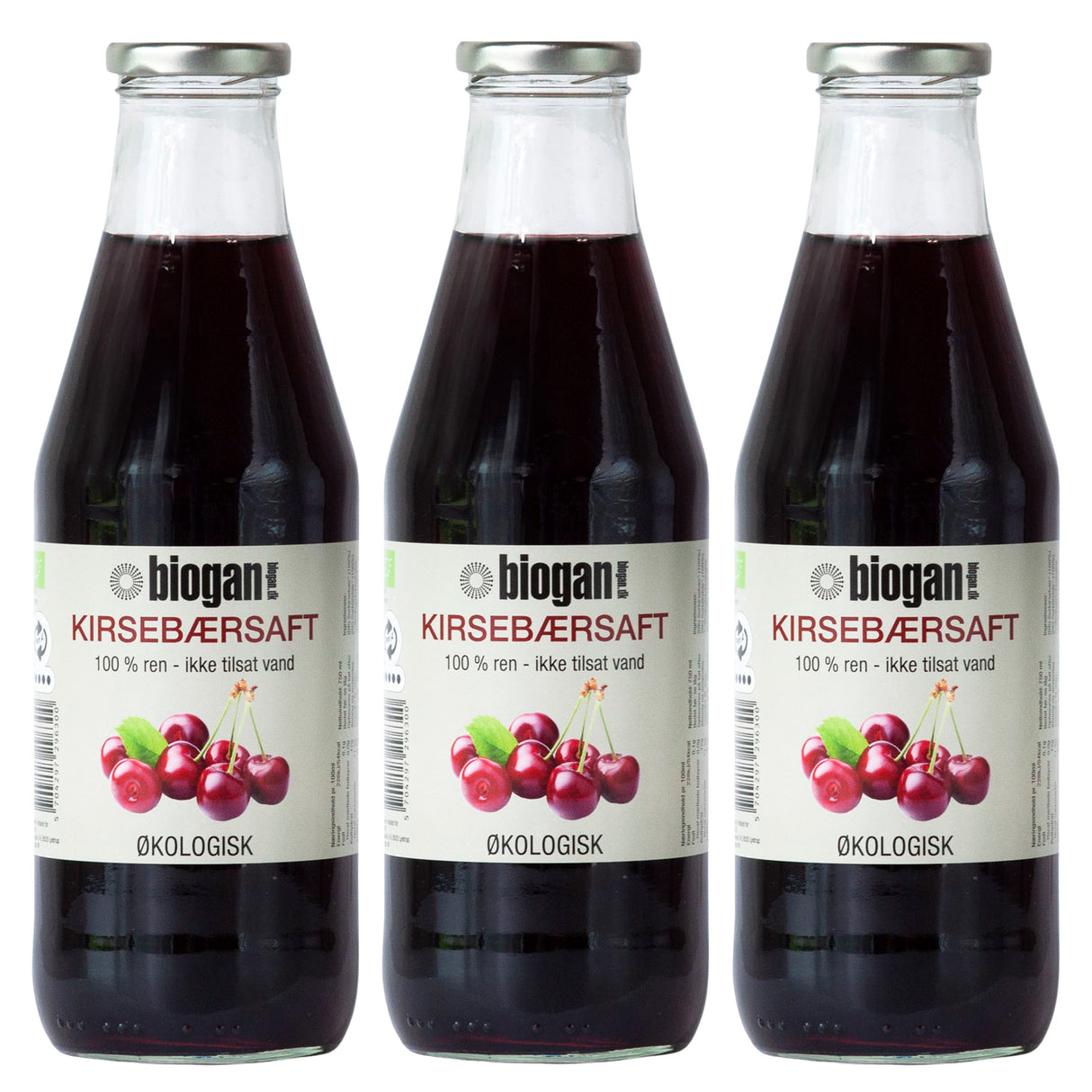 Biogan Körsbärsjuice EKO | 3 x 750 ml