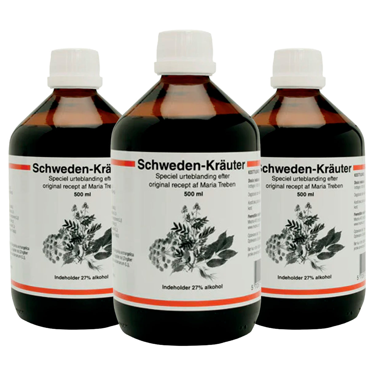 Marie Treben Svenskdroppar Schweden-Kräuter | 3 x 500 ml
