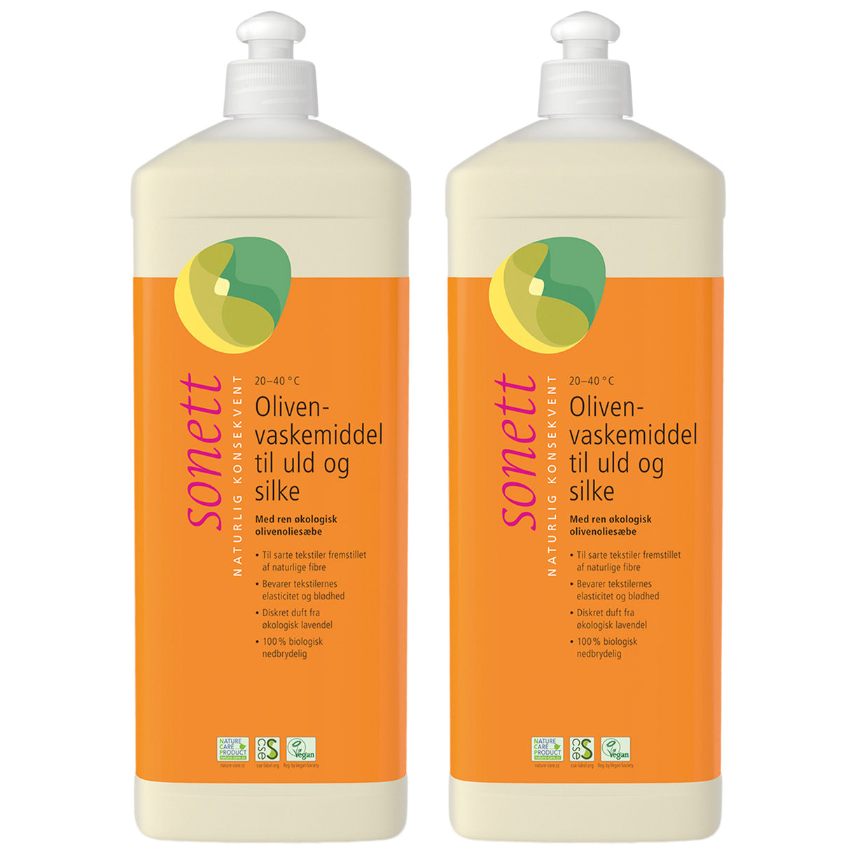 Sonett Oliv Tvättmedel Ull & Silke Lavendel | 2 x 1 Liter