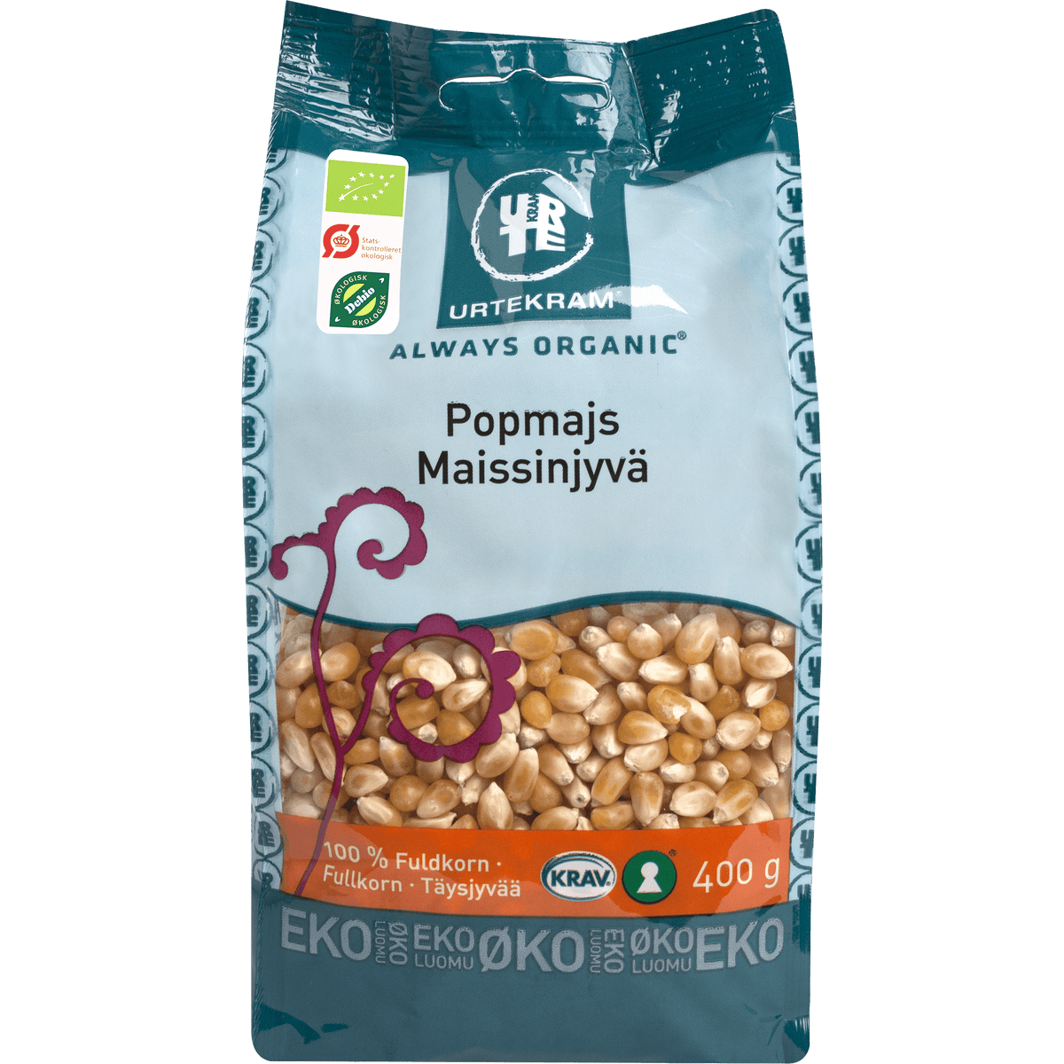 Urtekram Popcorn Ekologisk | 400 g
