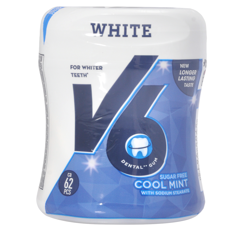 V6 White Cool Mint Tuggummi