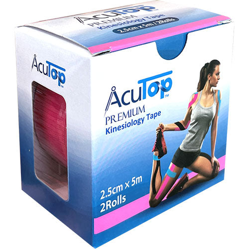 Terapeutisk tape pink 2,5cmx5m, 2 ruller