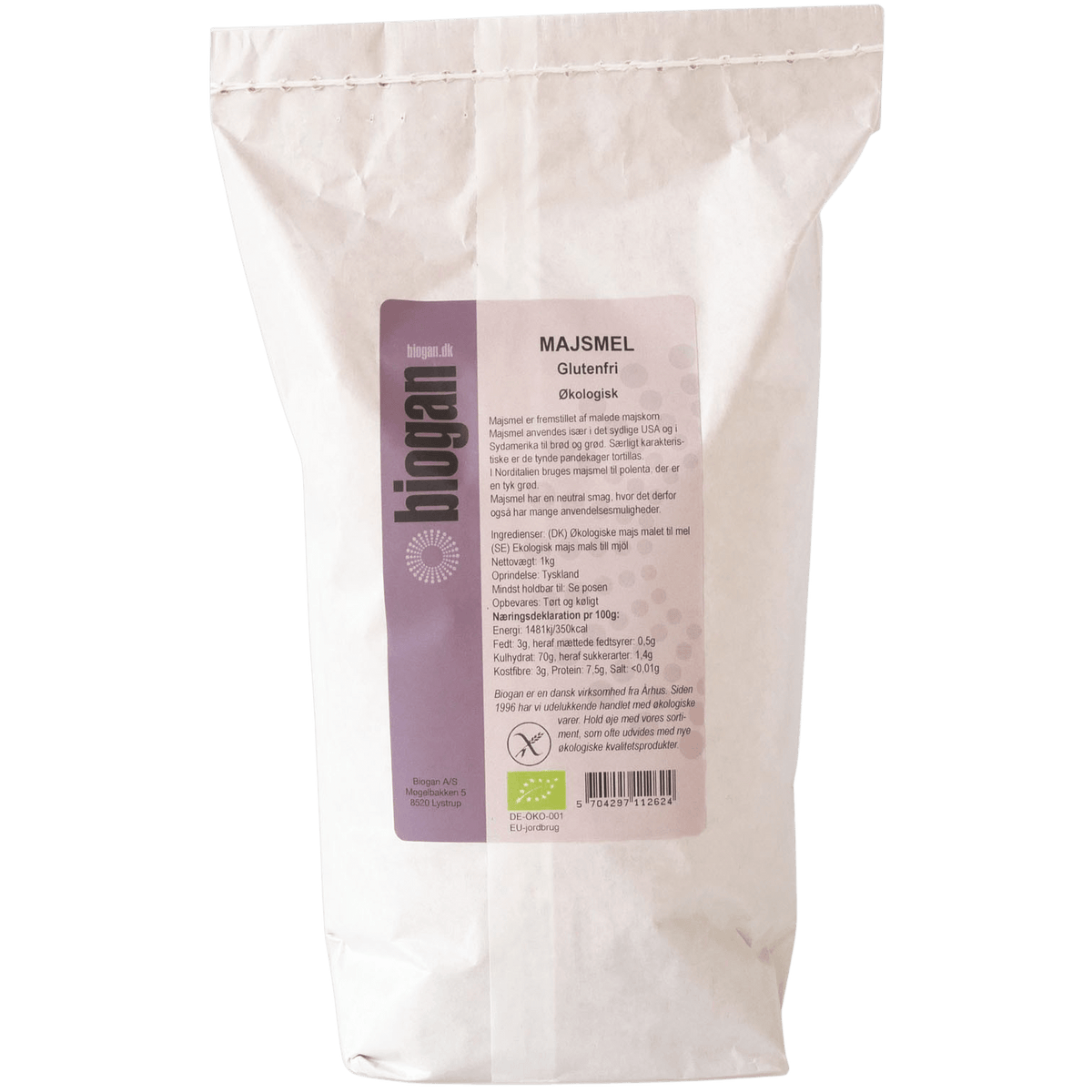 Biogan Majsmjöl Glutenfritt Ekologisk | 1 kg