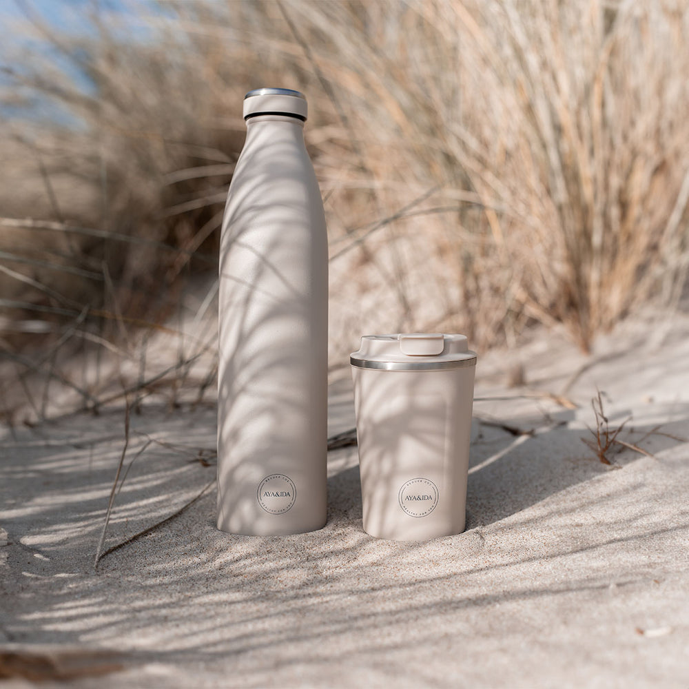 Termosmugg Rostfritt Stål Krämig Beige