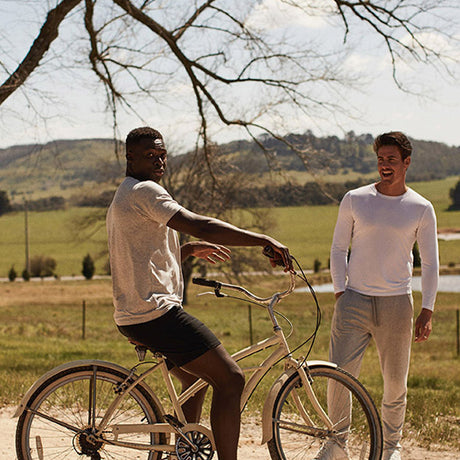 Bambu T-shirt Herr långärmad vit