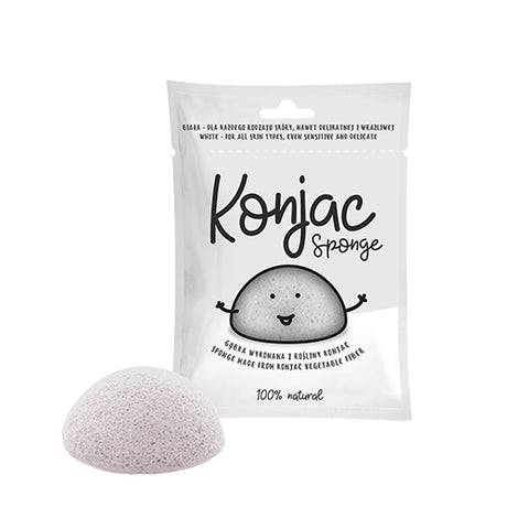 Konjak Sponge Vit Till Alla Hudtyper