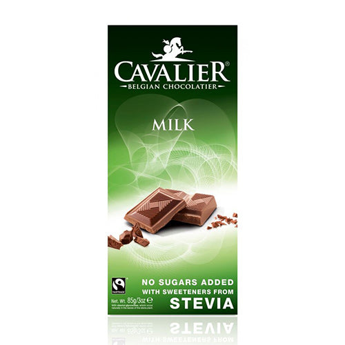 Cavalier Belgisk Mjölkchoklad m. Stevia - Fairtrade