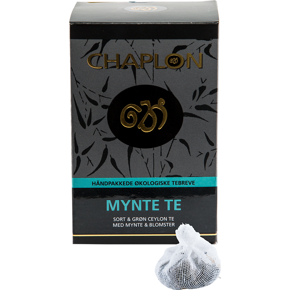 Chaplon Mynta Svart/Grön Te Ekologisk | 15 påsar