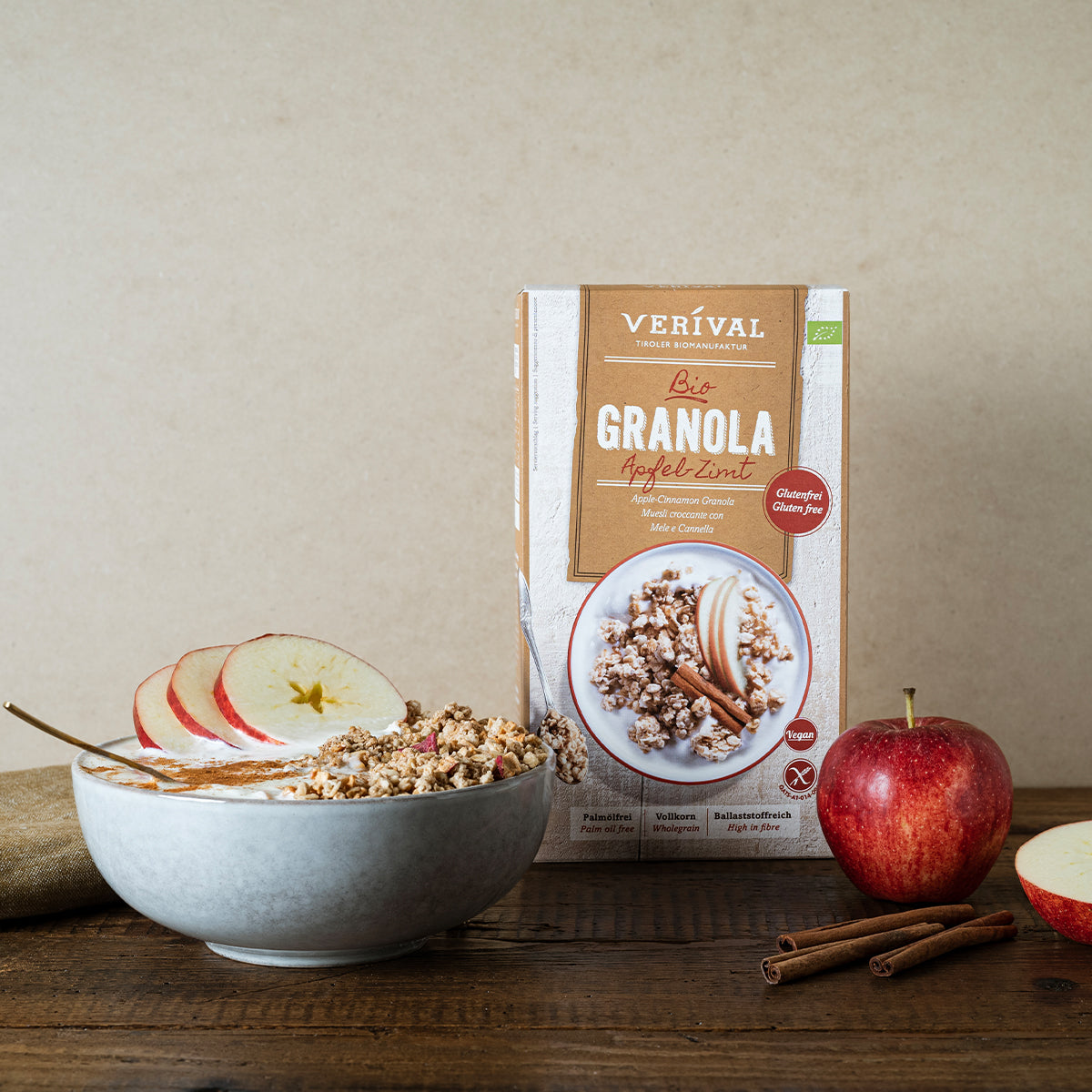 Verival Granola Äpple-Kanel EKO Glutenfri | 325 g