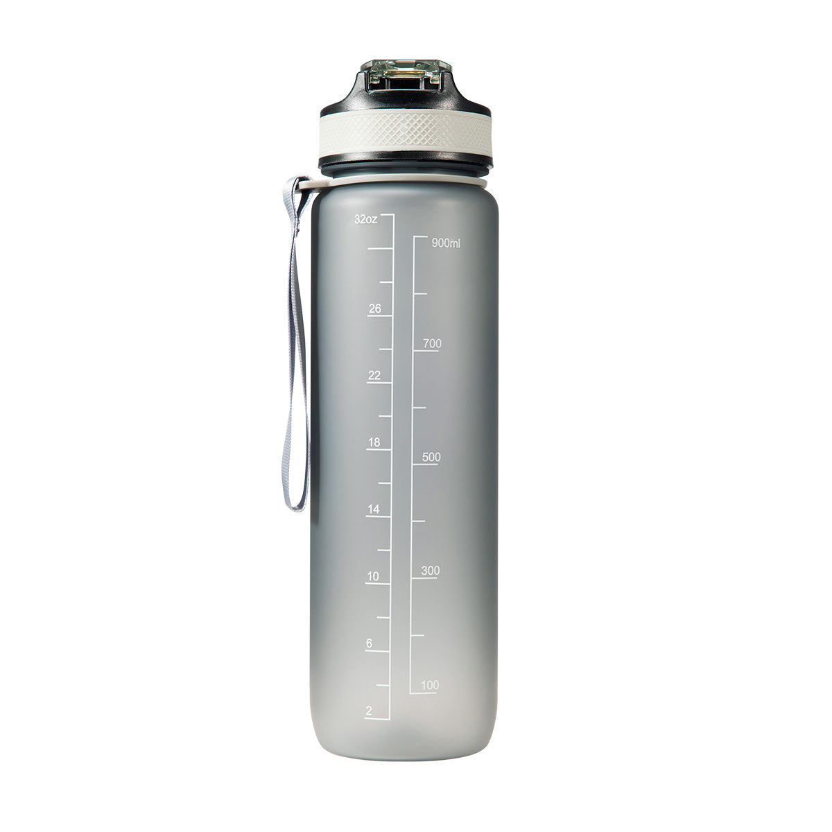 Motivational Water Bottle (Motivationsflaska) 1 Liter Svart