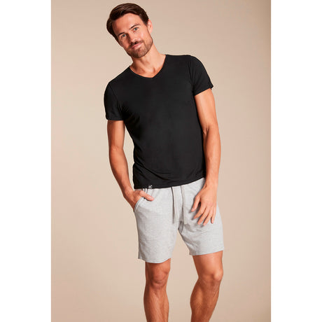 Bambu T-shirt Herr V-hals svart