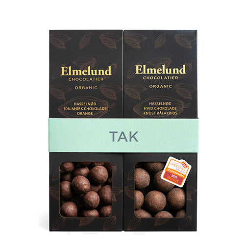 Choklad 2 st Apelsin, Lakrids eller Hasselnöt, Vit Choklad Tack Sampak EKO