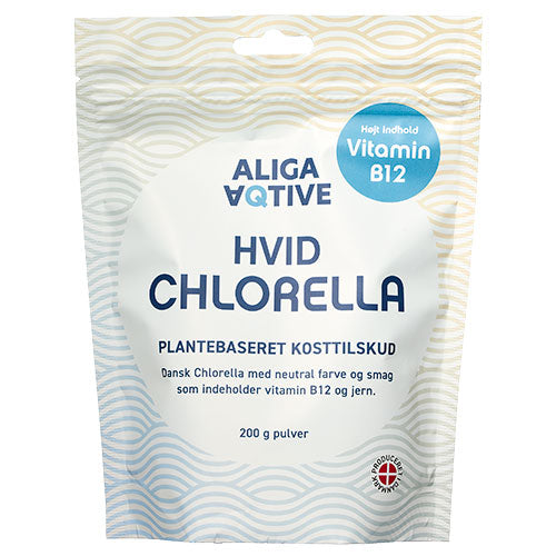 Vit Chlorella-pulver
