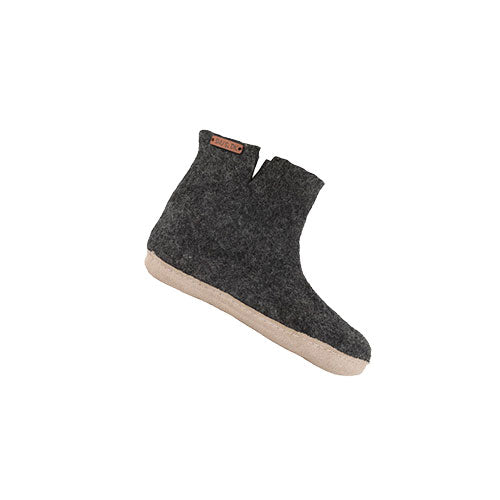 SHU´S hjemmesko med læder sål - Dark Grey 38