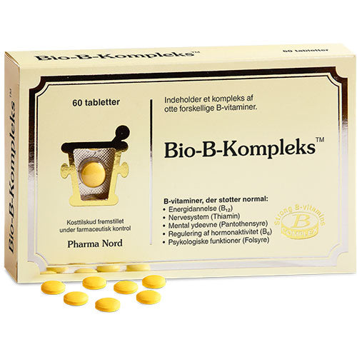 Bio-B-Komplex m. 8 olika B-vitaminer från Pharma Nord