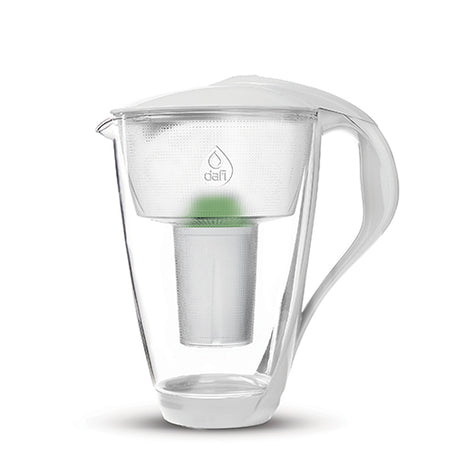 Vannfilter Kanne 2,0l Glas, Vit + 1 Filter