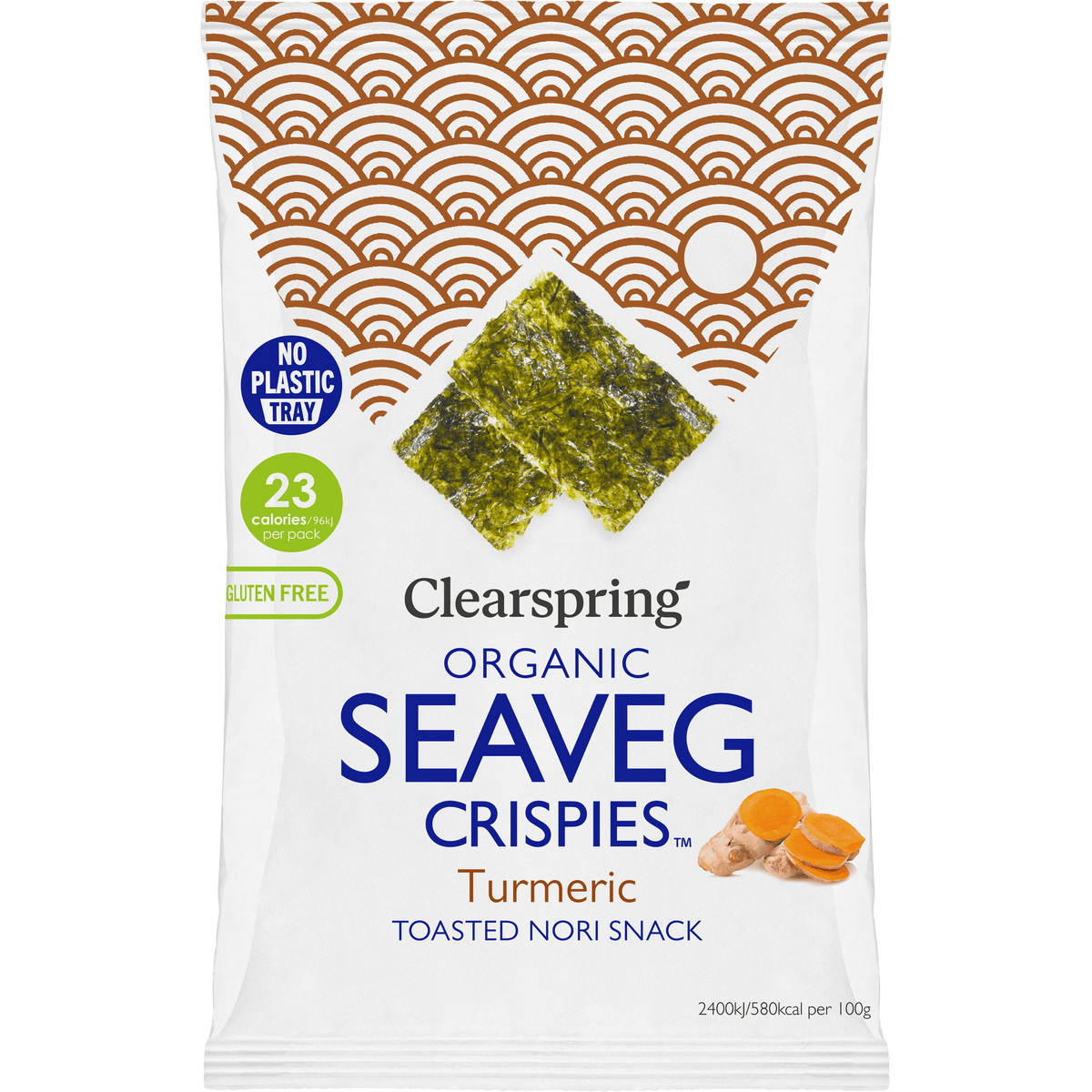 Clearspring Tång Chips | Gurkmeja Ekologisk (Seaveg Crispies)