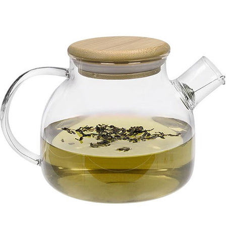 Tekanna i Glas med Bambulock 1 L