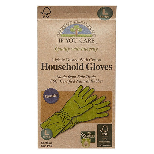 Naturlig Latexhandsker str. L