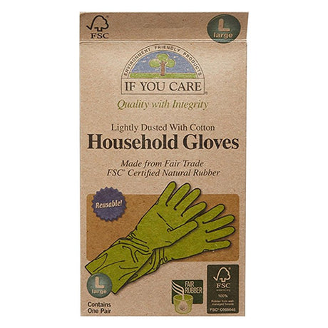 Naturlig Latexhandsker str. L