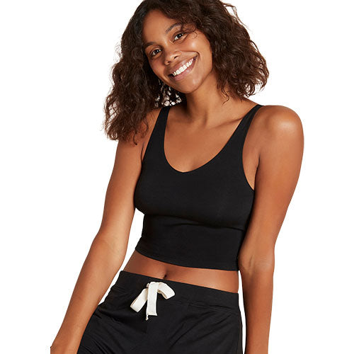 Shelf Bra Crop Top sort str. L