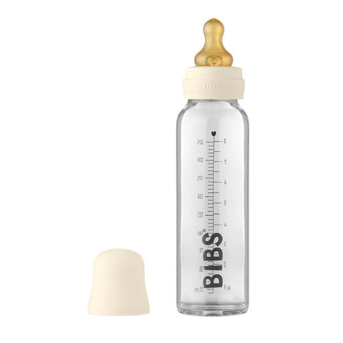 Baby Glass Bottle Complete Set Latex 225ml (Ivory)