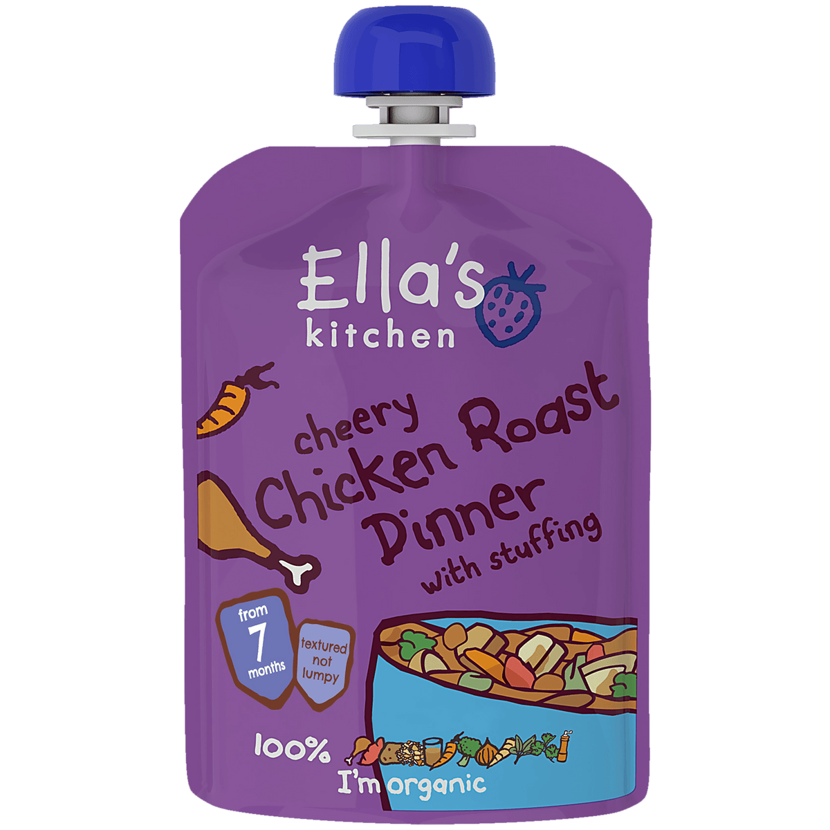 Ellas Kitchen Babymos 7 mån+ Kyckling och Grönsaker Ekologisk | 130 g