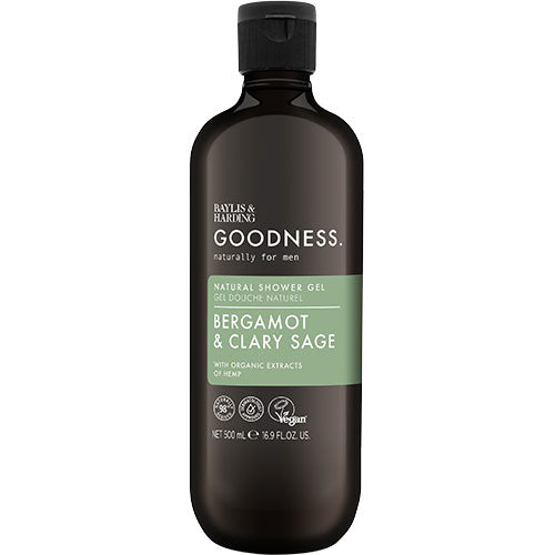 Goodness Men Bergamot & Clary Sage Shower Gel