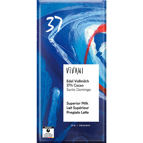 Vivani Superior mjölkchoklad 37% Ø | 80 gr