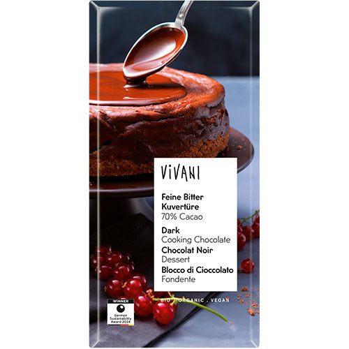 Vivani mörk överdragschoklad 70% Ø | 150 gr