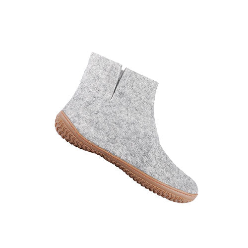 SHU`S hjemmesko med gummi sål - Light Grey 43