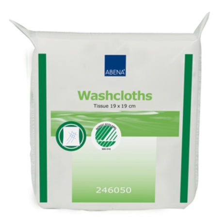 Tvättlappar 3-lags, 19x19cm i påsar om 125 st., engångs