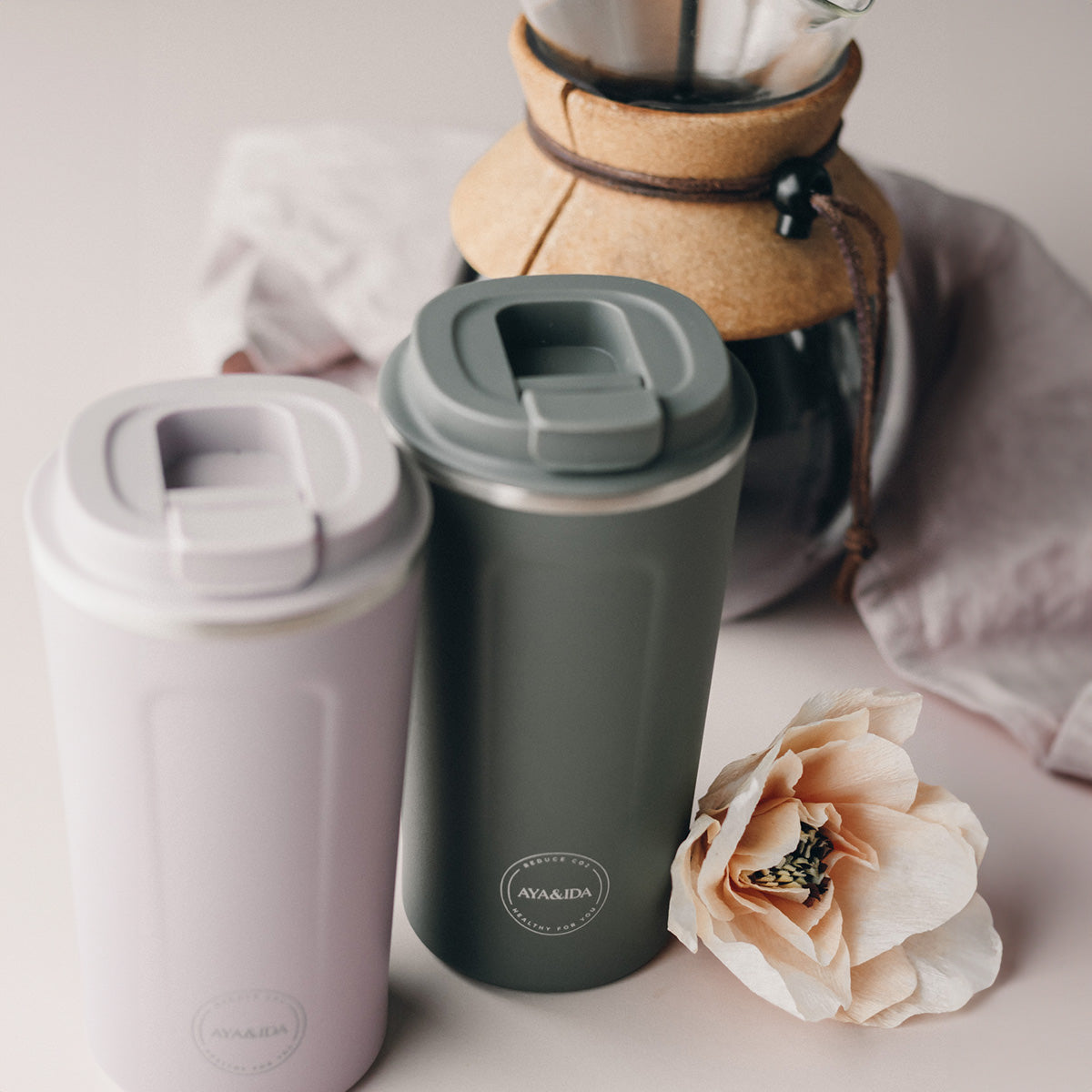 Termosmugg Rostfritt Stål Tropisk Grön