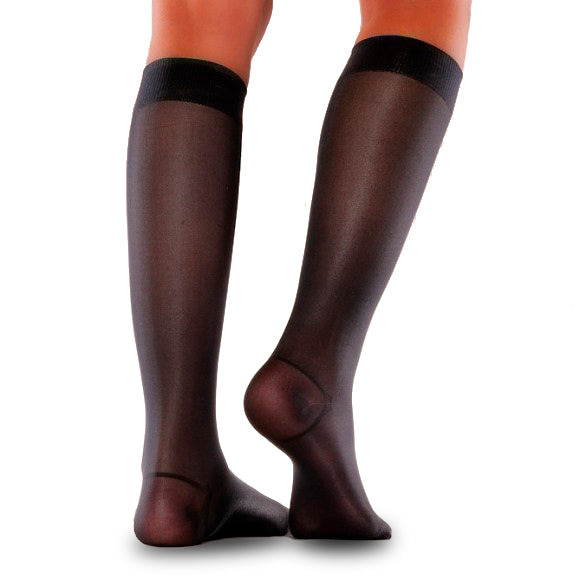 Nylon Knästrumpa - Svart