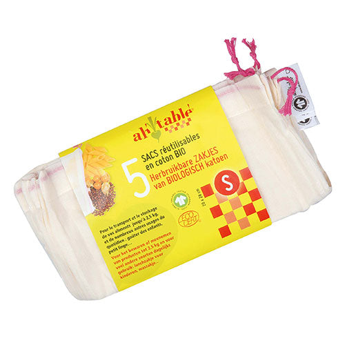 Grönsakspåsar Eko Bomull Str. S, 5 Stk.