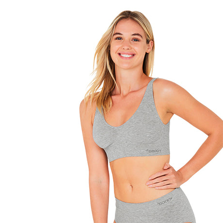 Padded Shaper Crop Bra lysegrå str. XL