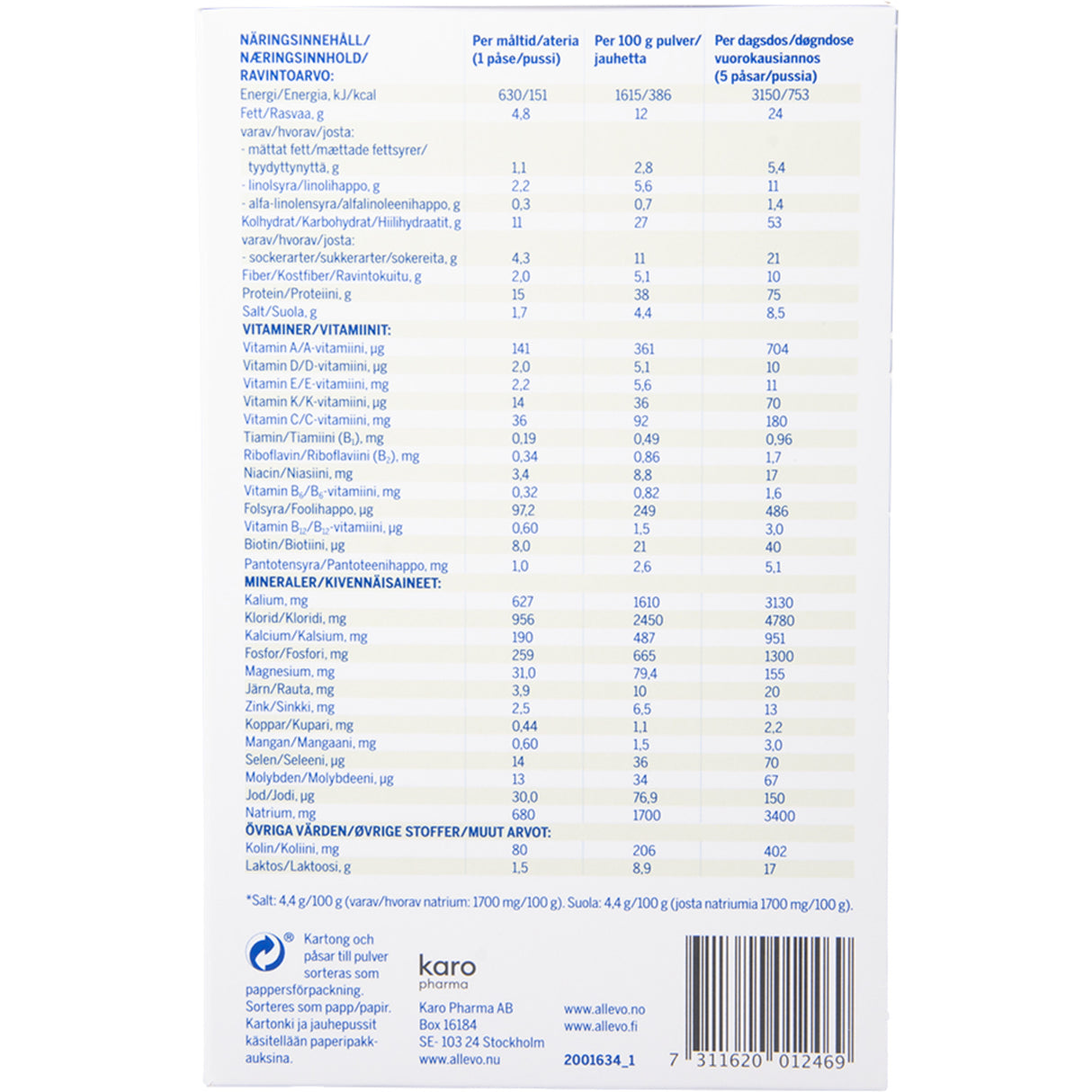 Soppa Potatis/Lök Vlcd