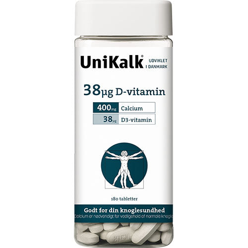 Unikalk 38µg D-vitamin | 180 tabl.