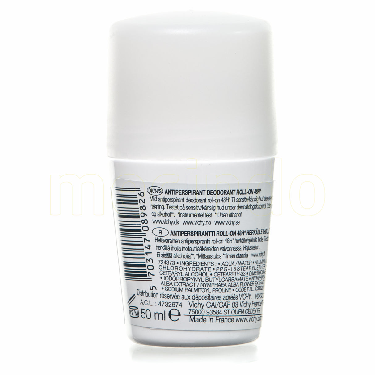 Vichy 48Hr Soothing AntiPerspirant Deo Roll-on Oparfymerad