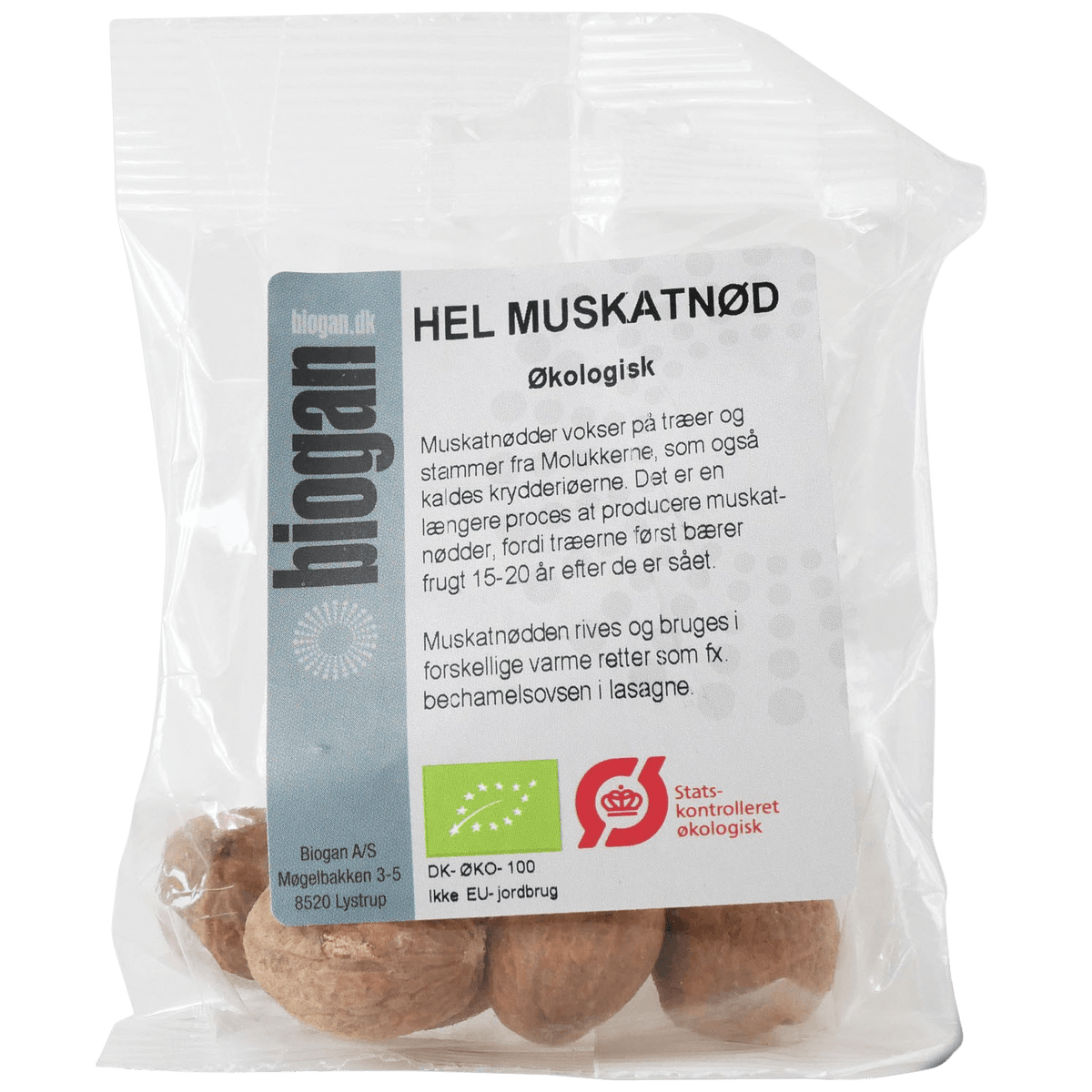 Biogan Hela Muskotnötter Ekologisk | 30 g
