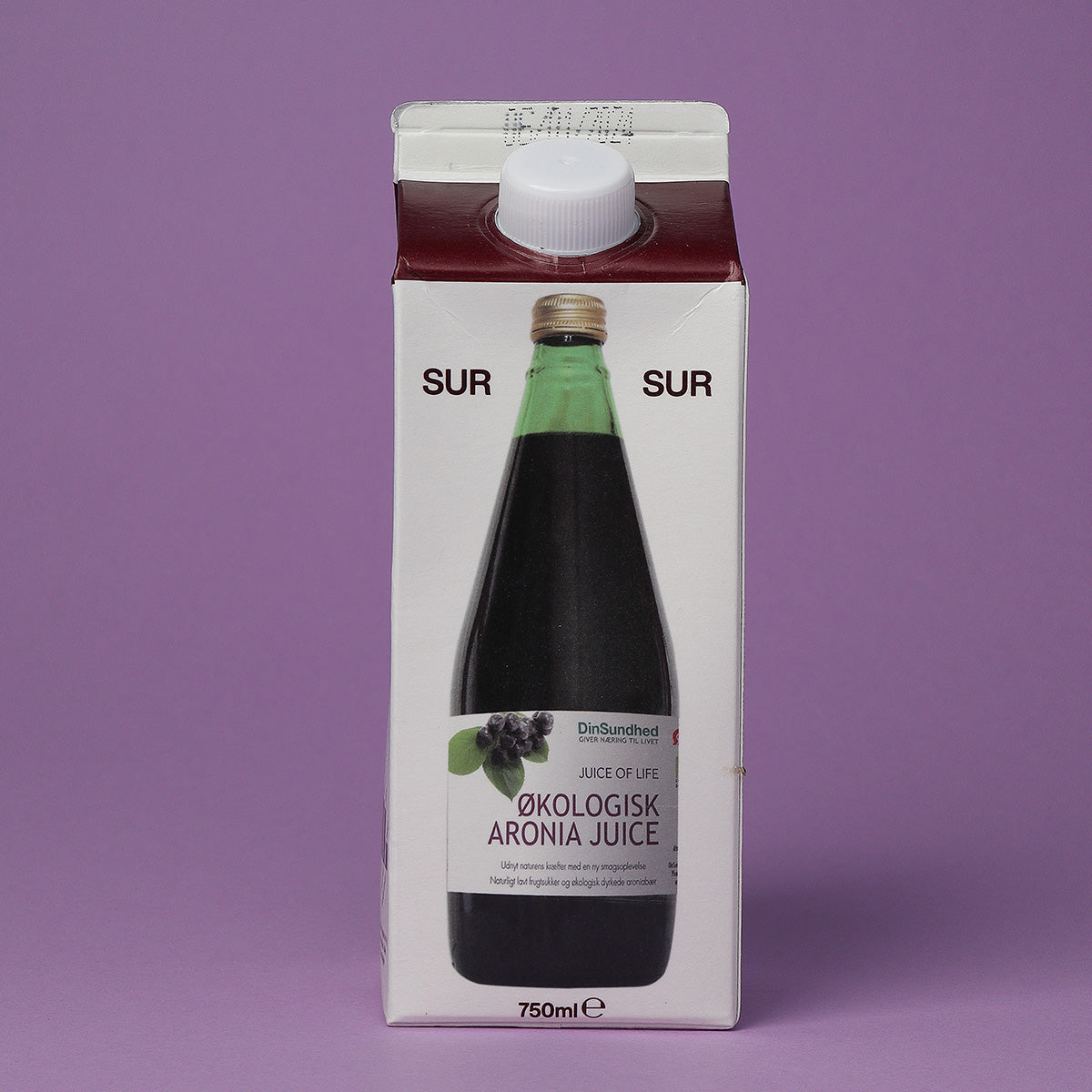 100% Aronia (Svartaronia) Saft Sur Smak Naturell EKO