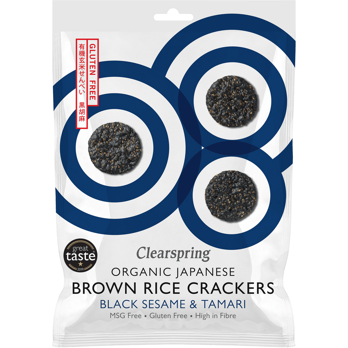 Clearspring Rice Cracker Ekologisk | Black Sesame