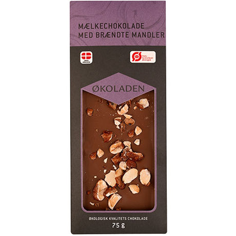 Mjölkchoklad med rostade mandlar Eko