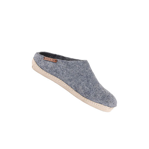 SHU`S hjemmesko med læder sål - Demin 46