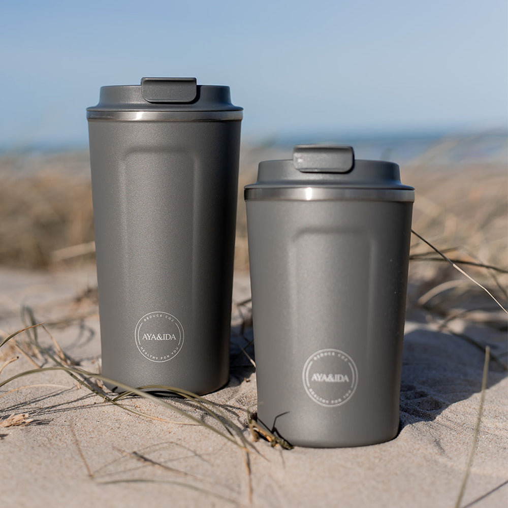 Termosmugg Rostfritt Stål Mörkgrå