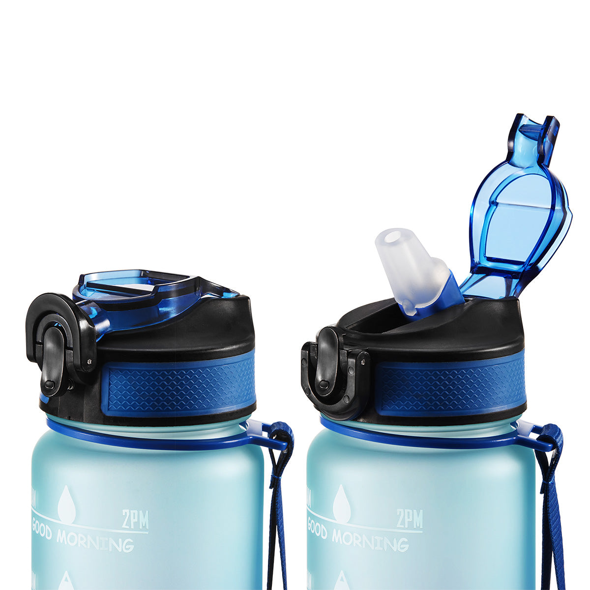 Motivationsflaska 1 Liter Blå/Mörkblå