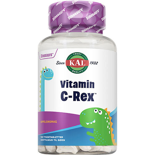 Kal Dinosaurs Vitamin C-Rex Tyggetabletter Børn | 100 tabl.