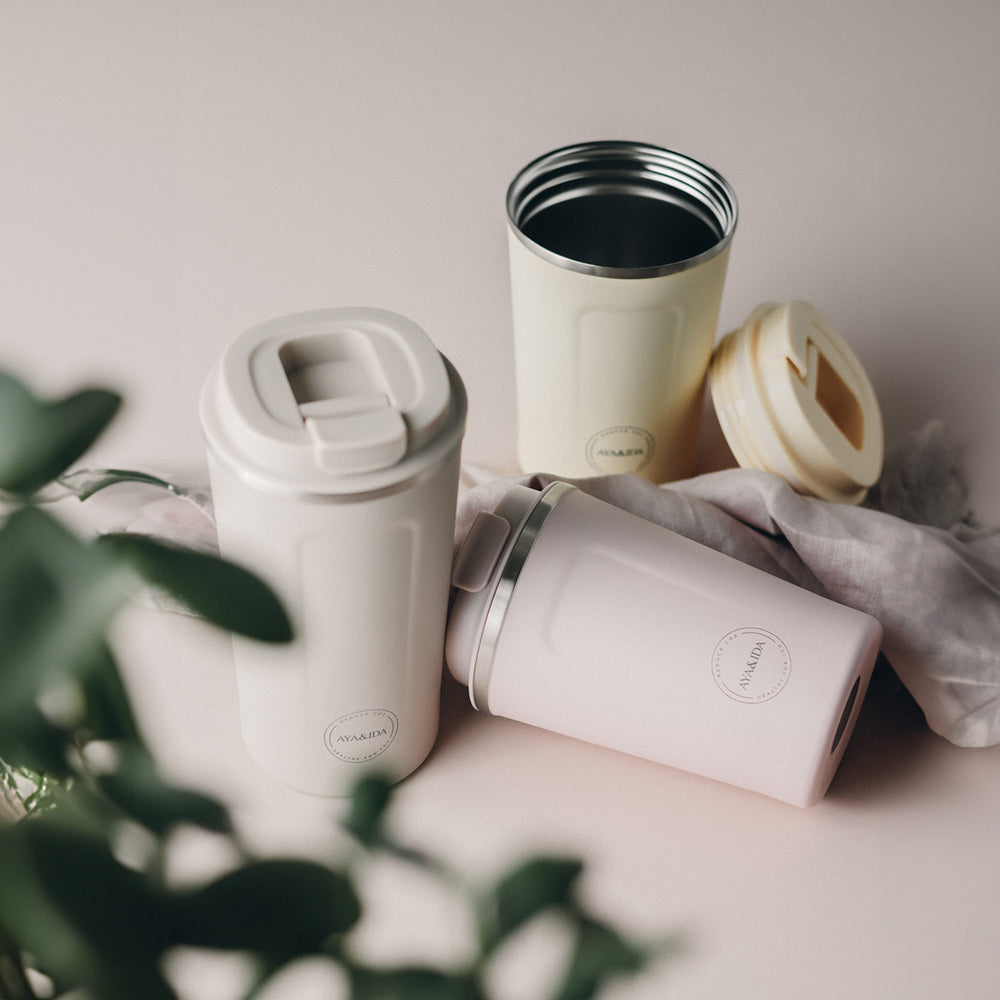 Termosmugg Rostfritt Stål Smör Gul