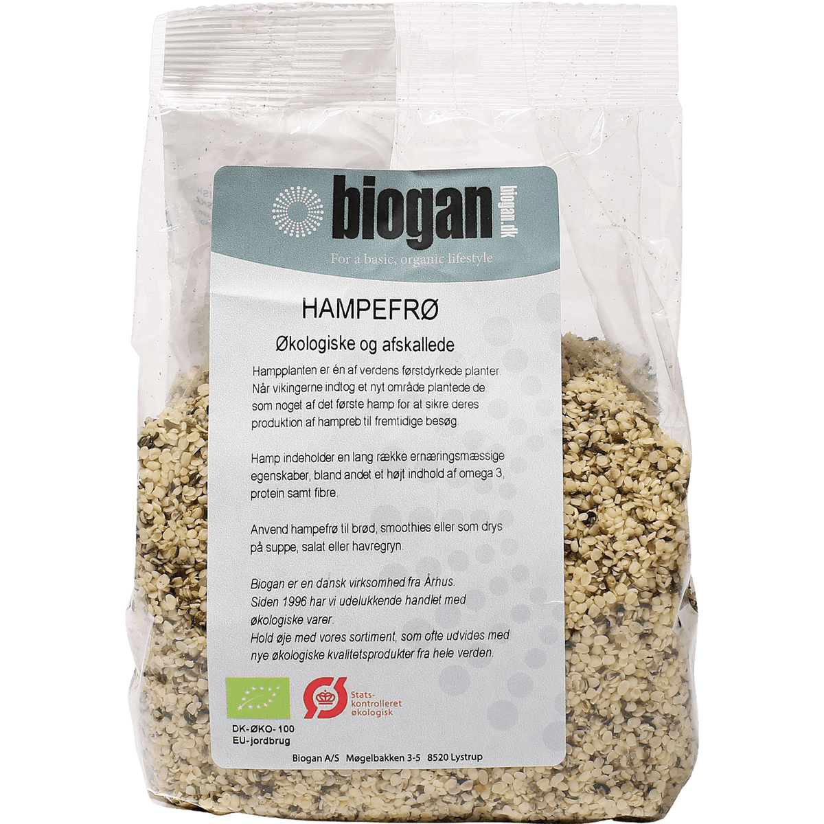 Biogan Hampfrön Skalade Ekologisk | 400 g