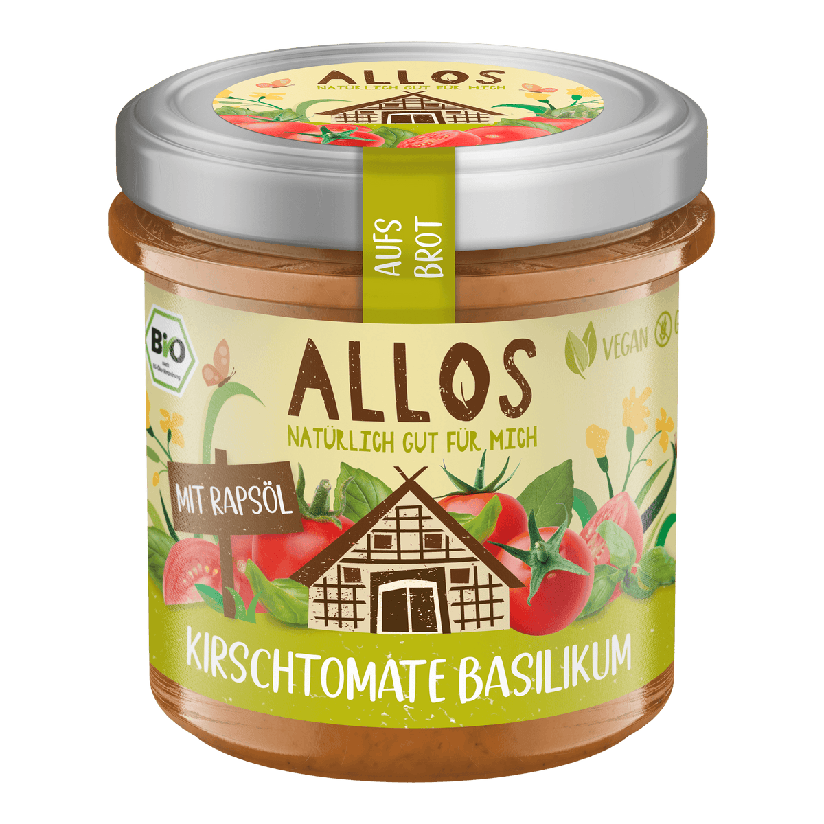 Allos Smörgåspålägg Aufs Brot | Cherry Tomat basilika EKO